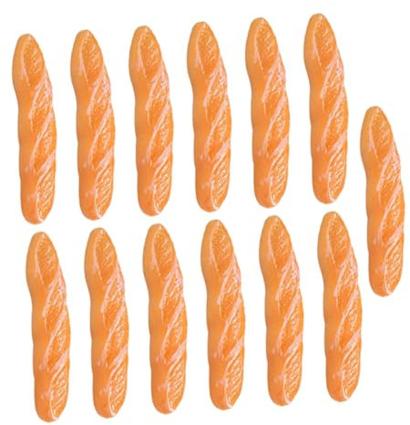 KICHOUSE 13stücke Teiliges Miniatur Baguette Realistische Mini-backwaren Modelle Lebensechte Tischdekorationen Puppenhaus Zubehör Für DIY Und Puppenhaus-dekor