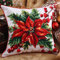 Lfynior Kreuzstichkissen Set Weihnachten Stickkissen zum Selbersticken 45X45cm Stickpackung Stickset Kreuzstich Kissen zum Basteln Stickkissen Stickpackung mit Vorgedruckt Kreuzstichmotiv