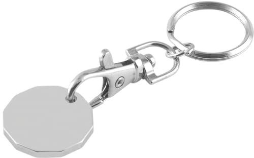 Trolley Coin Keyring £1 Pound Removable Supermarket Shopping Cart Token Holder