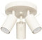 SOLLUX lighting Deckenlampe Deckenleuchte Deckenstrahler Einstellbar Stahl 3 Flammig 19,5 x 19,5 x 18,5 cm Beige Ring