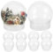 Schneekugel mit abschraubbarem Verschluss, 10 Stück, transparent, DIY, 140 ml, leere, befüllbare Wasserkugel für Weihnachten, Basteln, Dekoration, Süßigkeiten-Schneekugel-Set, Schneekugeln, Wasserkuge