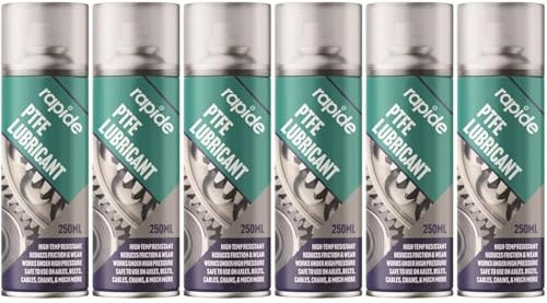 MIXEL PTFE Grease Lubricant Spray, Long-Lasting Protection, Reduces Friction And Wear, Easy-To-Apply, Perfect For Home, Workshop, Machines, Tools, Gears, Chains, 250ml, (6 Pcs)