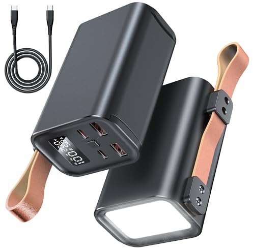 50000mAh Batterie Externe 140W Power Bank Charge Rapide avec écran numérique Chargeur Portable Grande capacité 4 Sorties et 2 entrées Batterie Externe pour Smartphones iPad MacBook Pro