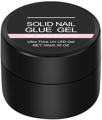 Colla per Gel Unghie, 10g Colla per Gel per Unghie, Gel per Colla con Strass, Super Forte Colla Gel UV, per Nail Art Strass Unghie Charms Nail Gems per Fai Da Te