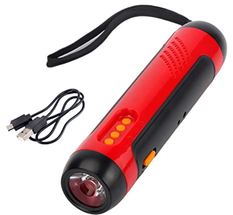 Tragbare Handkurbel -Taschenlampe Alarm FM Radio LED -Generator für Camping -Wanderungen Im Freien (B)