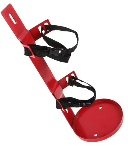 Ciieeo porta estintore supporto per estintore camion veicolo dovere pesante auto staffe per estintori Monte a parete per estintore staffa per veicoli pesanti ferro da stiro rosso