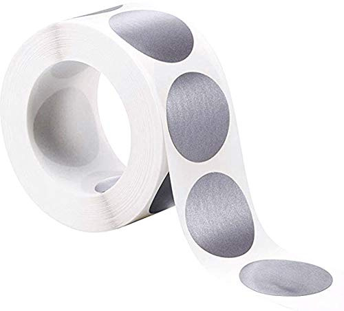 ANGGREK 300 Stück Runde Kratz-Aufkleber, DIY Durchsichtige Klebeetiketten mit Kratzschicht für Hochzeits-Baby Shower Party Geschlechtsoffenbarung Kommerzielle Werbung (Wie gezeigt)