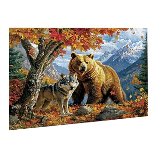 Brauner Bär Puzzle 1000 Teile, 3D Puzzle Erwachsene, EIN Herausforderndes Rätsel, Puzzlespiele für Die Ganze Familie, Geschenke für Männer, Weihnachtspuzzle Home Dekoration Thema: Brauner Bär fr0-50