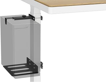 Under Desk PC Mount for Standing Desk, Adjustable Clamp-On CPU Holder