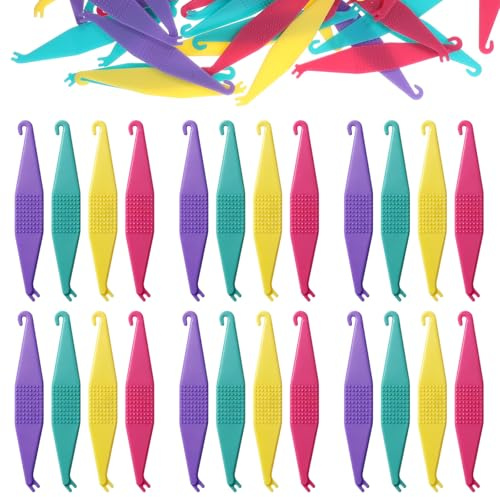 SULIKJHUI 100 Pcs Braces Rubber Band Tool, Colorful Elastic Dental Placer | Disposable Rubber Bands Placer for Women, Men