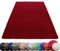 HomebyHome Shaggy Teppich 300x400 cm XXL für Wohnzimmer - Shaggy Teppich Hochflor Rot Extra Weich und Flauschig - Langflor Groß Teppiche für Schlafzimmer, Esszimmer, Küche, Flur - Carpet, Halı, Kilim