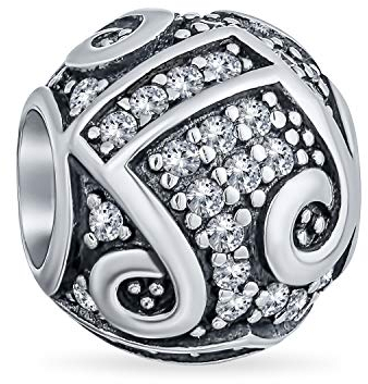 Bling Jewelry Musik Melodie Noten Tabelle G Schlüssel Musiker Charme Perle Für Frauen Für Teenager .925 Sterlingsilber Passt Europäisches Armband