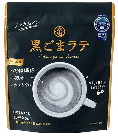 Kuki Black Sesame Latte Powder 100G (Pack of 6)