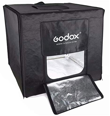 Godox Portable Triple Light LED Ministudio - 80x80x80cm - Professionelle Fotostudiobeleuchtung, Produktfotobox, Mini-Fotostudio für Produktfotos