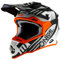 O'NEAL | Motocross-Helm | MX Enduro | ABS-Schale, Lüftungsöffnungen für optimale Belüftung & Kühlung | 2SRS Helmet Spyde 2.0 | Erwachsene | Schwarz Weiß Orange | Größe L
