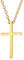 Richsteel Collier Homme avec Croix de Dieu Médaille Catholique Collier Croix Plaqué Or avec Chaîne Ras de Cou 50+5 cm pour Hommes Femmes