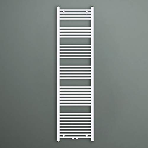 Mai & Mai Radiateur à Eau Chaude Mural Chauffage Central 180x50cm Sèche Serviettes Blanc en Acier Inoxydable