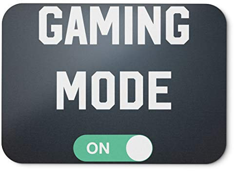 BLAK TEE Gaming Mode ON Slogan Mouse Pad 18 x 22 cm in 3 Colours Black