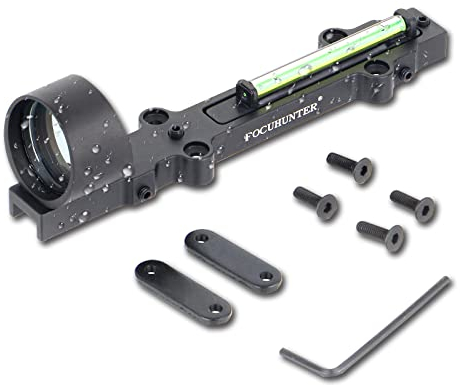 FOCUHUNTER 1x28mm Rot/Grün Fiber Dot Zielfernrohr Holographic Sight Fit Shotgun Outdoor Sport-Punktvisier Taktisches Visier Rot/Grün Fiberoptik-Punktvisier vollbeschichtetes Punktvisier 3MOA (Grün)
