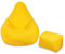 Loft 25 Gaming Sitzsack Outdoor | Gaming Sessel für den Innenbereich des Wohnzimmers im Freien | Wasserbeständig | Ergonomisches Design zur Körperunterstützung | Langlebig (Yellow, Sitzsack Set)