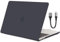 TECOOL Cover per MacBook Pro 13 Pollici 2016-2022 (M2 M1 A2338/A2289/A2251/A2159/A1989/A1706/A1708), Custodia Rigida Protettiva Sottile in Plastica Superficie Opaca, Grigio-Nero
