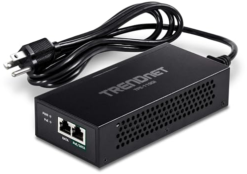 TRENDnet TPE-119GI Injecteur Gigabit PoE++, convertit Un Port Non-PoE en Un Port PoE++ Gigabit, PoE (15,4 W), PoE+ (30 W) ou PoE++ (95 W), jusqu'à 100 m (328 pi), Alimentation intégrée