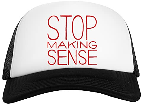 Stop Making Sense Weiß Schwarz Unisex Baseball Cap White Black