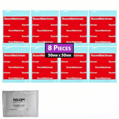 VHB 4910 Clear, Extra Strong Double Sided Sticky Pads, Ideal for Number Plate, License Plate, Home Decor, 3m Adhesive Pads [ROOMWATCHMAN (R)] (50mm x 50mm, 8 Pads)