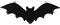 horror-shop Schwarze Fledermaus als Schlüsselbrett und Gothic Homeware