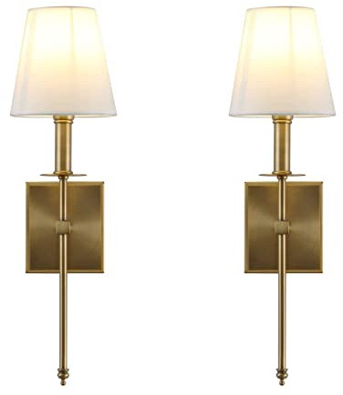 Appliques murales à piles,lot de 2 luminaires muraux à intensité variable,à piles avec télécommande-applique non câblée-facile à installer-pour lampe de lecture de chevet de ferme de chambre à coucher
