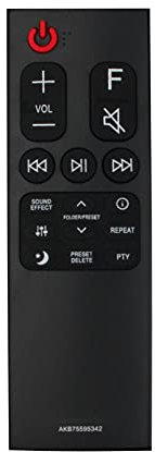 AKB75595342 Mando a Distancia de Repuesto - VINABTY AKB75595342 Soundbar Reemplace Control Remoto para LG Sound Bar Speaker SL5Y SL6Y SL7Y SN6Y Remote Controller