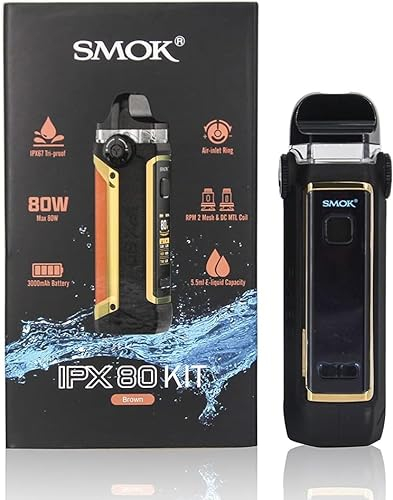 Smok IPX 80 Kit | Original Smok 80W Vape Kit in 3000mAh Akku mit 5.5ml RPM 2 Pod mit Mesh 0.16ohm DC 0.6Ω MTL Coil no nicotine no liquid