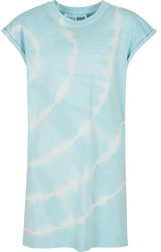 Urban Classics Damen Girls Tie Dye Dress aquablue, 110/116