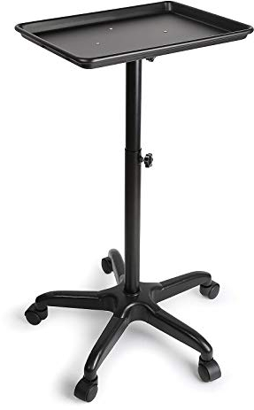 Salon Trolleys Friseurwagen Rollwagen Kosmetikwagen Friseur Arbeitswagen Trolley 50kg (Schwarz)
