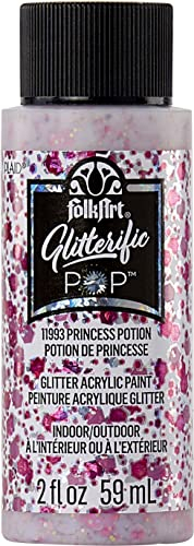 Folkart Glitterific Pop Acrylic Paint 2oz-Princess Potion -FAGP2OZ-11993