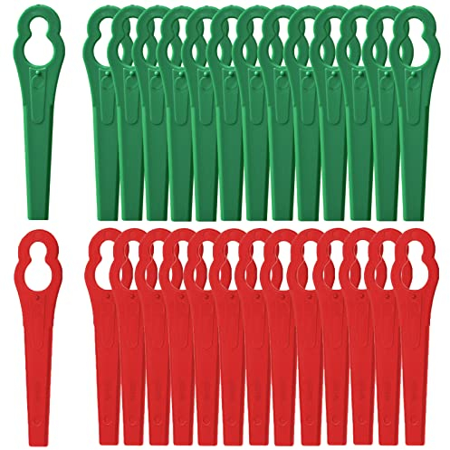 Chuancheng Lot de 200 lames de coupe en plastique pour coupe-bordures Einhell - 83 mm (100 rouges + 100 vertes)