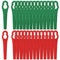 Chuancheng Lot de 200 lames de coupe en plastique pour coupe-bordures Einhell - 83 mm (100 rouges + 100 vertes)
