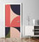 MyMaxxi - Tür bekleben mit Türtapete Türposter Türfolie Selbstklebend 90x200 abstrakte Retro XXL Kreise - Tür verschönern Türaufkleber Türklebefolie farbenfroh bunt rot rosa