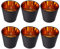 Yaootely Schwarze Lampenschirme mit Gold Futter Licht Schirmen Kerzen Kronleuchter Lampen Schirme, 6 Set