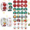 Miioto 2000 Piezas Stickers Navidad, Etiquetas Adhesivas Navidad, Pegatinas Navidad para Regalos Retro Redondo Etiquetas Autoadhesivas para Bolsas de Papel Sobres Botellas Nombres(4 Rollos)
