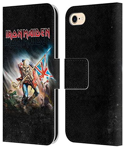 Head Case Designs Officially Licensed Iron Maiden Trooper 2016 Art Leather Wallet Case Compatible With Apple iPhone 7/8 / SE 2020 & 2022