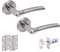 HANDLEZONE® Ursa Internal Door Handle Latch Pack, Complete with Lever On Round Rose Handles, 76mm Latch, 75mm Ball Bearing Hinges - Dual Finish Polished/Satin Nickel
