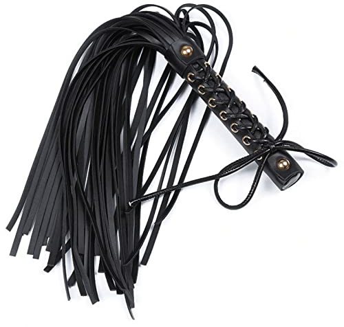 TISVY Frusta in Finta Pelle per l'equitazione, Raccolto Morbido per l'equitazione, Fustigatori per Il Costume Cosplay