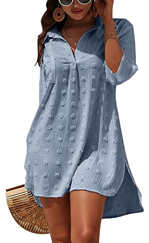 Rayson Copricostume Donna Mare Scollo a V Bikini Cover Up Copribikini da Spiaggia Elegante Copricostume da Bagno per Piscina Estate Vacanza
