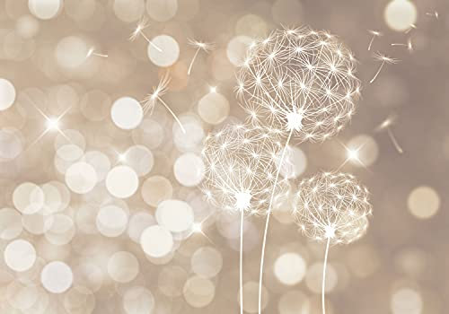 decomonkey Premium Fototapete Pusteblume 350x256 cm XL Tapete Fototapeten Vlies Tapeten Vliestapete Wandtapete moderne Wand Schlafzimmer Wohnzimmer Wandtapete Blumen Abstrakt