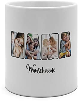 PhotoFancy® - XXL Tasse 'Mama' - Personalisierte Fototasse mit eigenem Foto und Text - Große Tasse selbst gestalten - Jumbo-Becher XXL 750 ml