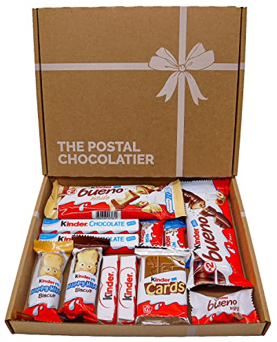 Chocolate Bueno Gift Box Hamper, Letter Box Friendly, Perfect for Presents, Surprises and Special Occasions, Bueno, Happy Hippo, Kinder Cards, The Postal Chocolatier