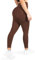 SMILODOX Leggings Damen Amaze Pro mit Scrunch, Butt Lift Sporthose High Waist V-Shape Trainingshose Seamless Blickdicht Yogahose Für Sport Fitness Alltag, Größe:XL, Color:Braun