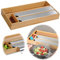 LS-LebenStil 4-Fach Holz Folienspender FSC Bambus Braun Schubladen Alufolienspender Folienschneider Alufolie Alufolien-Spender Frischhaltefolie Folienabroller