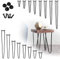 Izrielar 4er Set Tischbeine Metall Schwarz, Hairpin Legs 30cm Möbelfüße Haarnadel, Austauschbare Tisch &Schrank Beine Haarnadelbeine Tischgestell, möbelbeine Couchtisch Schreibtisch Esstisch